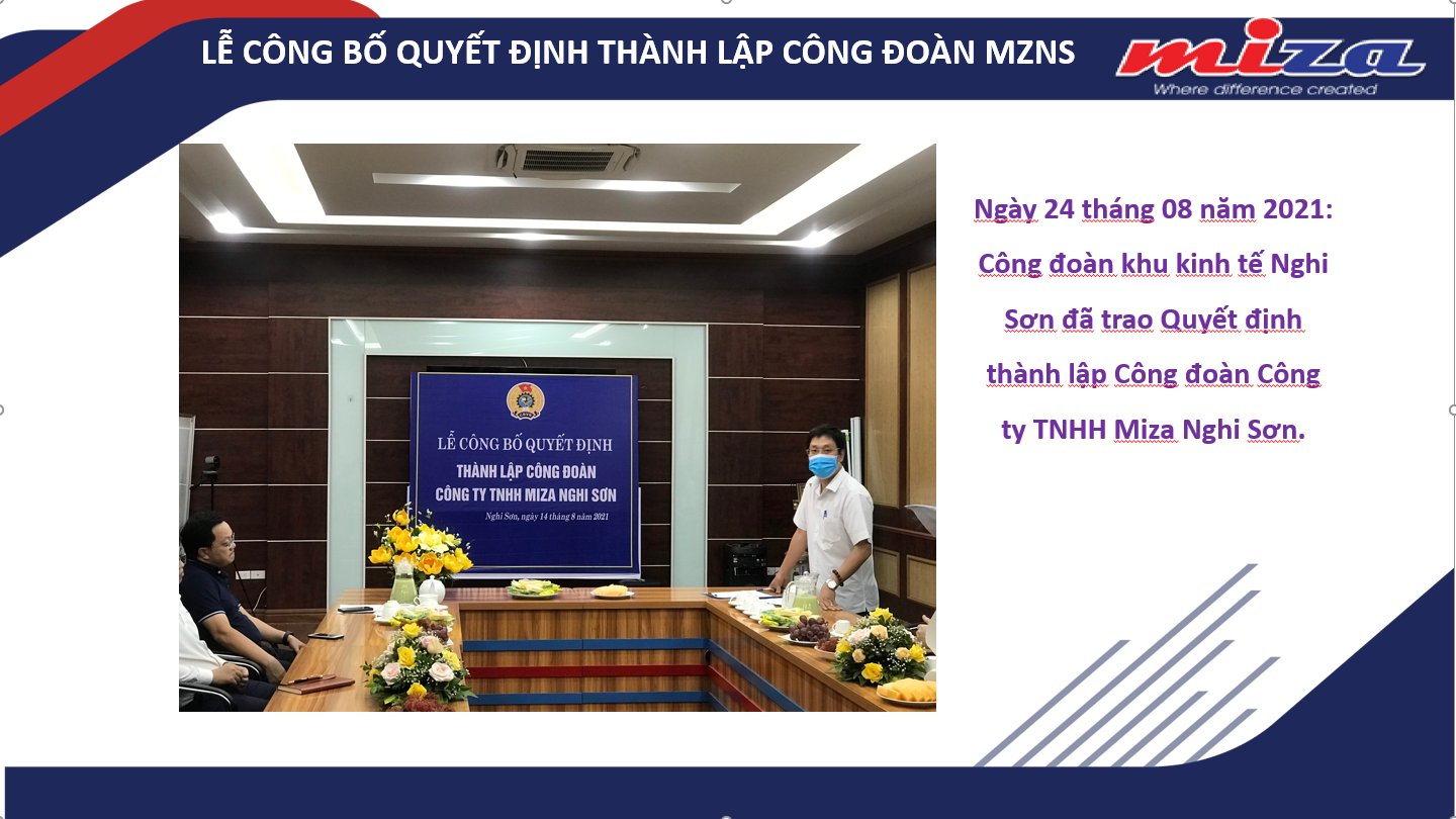 LỄ CÔNG BỐ QUYẾT ĐỊNH THÀNH LẬP CÔNG ĐOÀN MZNS